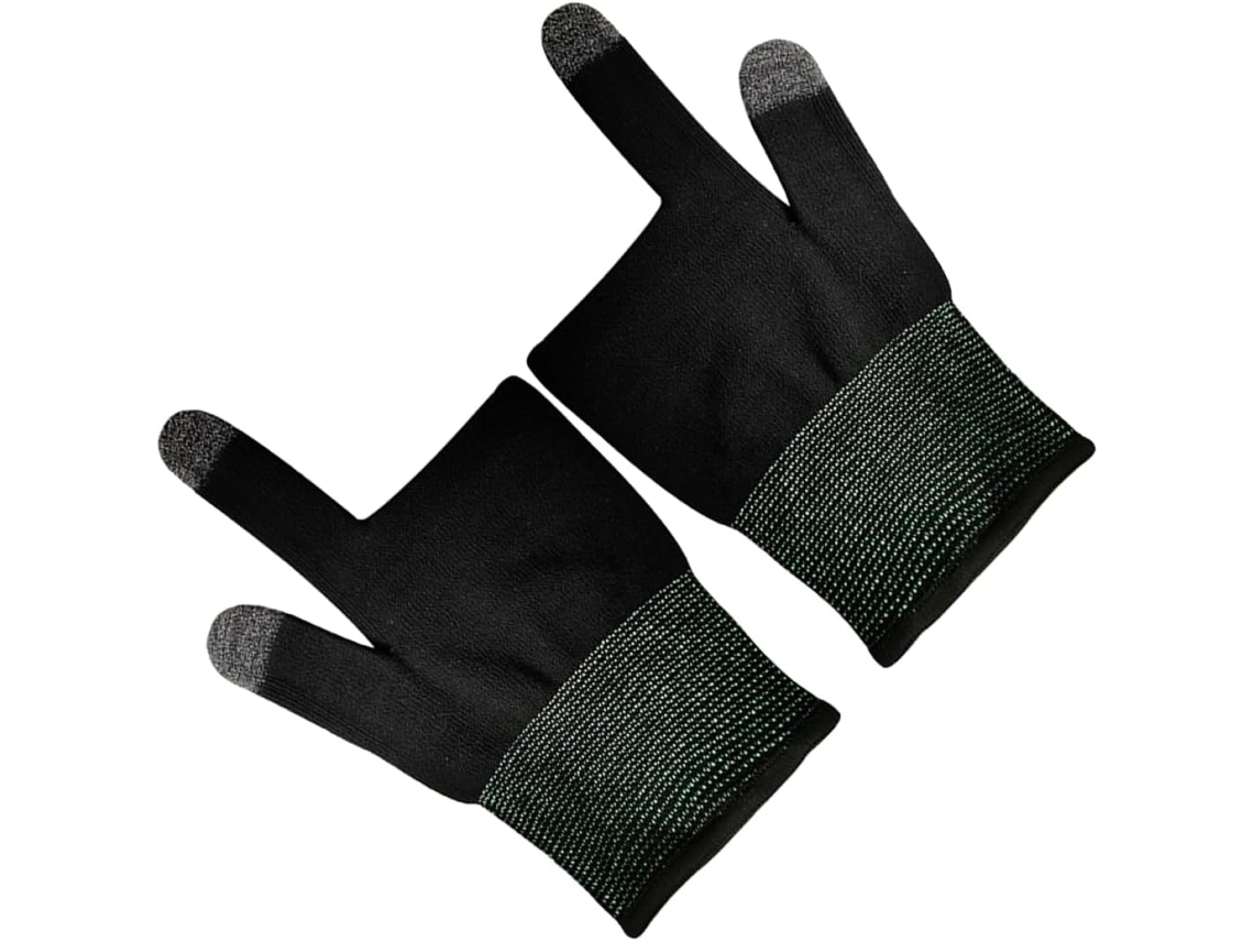 Dedeiras Mikinona Para Jogos Com Tela Sensível Ao Toque, Sem Pontas, Em Malha Verde Respirável, Elásticas E Que Absorvem