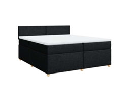Box Spring Bed, Box Spring Beds Vidaxl Preto Tecido (200 X 200 Cm)