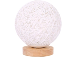 Abajur De Cabeceira Em Rattan, Luminária De Ambiente Para Quarto, Led Night Light Recarregável Via USB, Luminária De