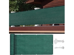 Tela De Privacidade, Guojun, 75 X 590 Cm, Hdpe, 220 G/m², Resistente Ao Vento, Respirável, Verde Escuro