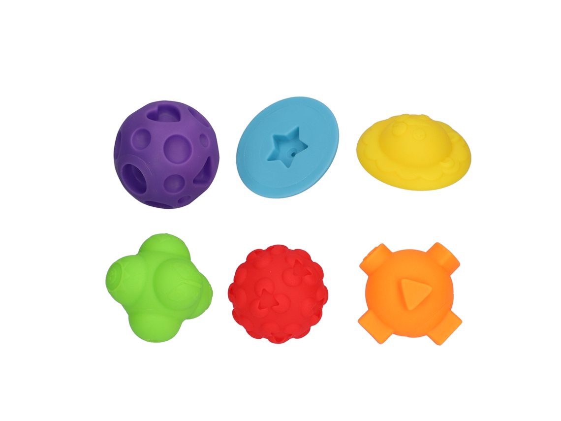 Mali 6pcs Bolas Sensoriais Macias para Bebê Brinquedo Squeeze Estimulação Visual e Táctil Pvc