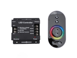 Controlador Remoto por Toque Rgb Led Sem Fio Rf com Dimmer Dc12v 24v 30 50m | S/MARCA