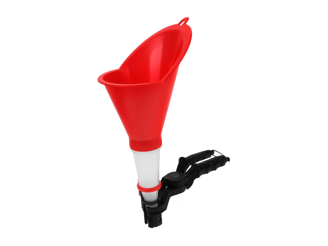 Funil De Plástico Vermelho Com Filtro Multiuso Para Enchimento De Vazamentos De Óleo Automotivo, Ferramenta Prática