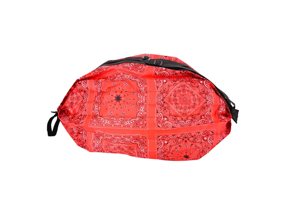 Mochila de Compras Dobrável Reutilizável Eco Amigável para Compras Viagens em Tecido Oxford Vermelha