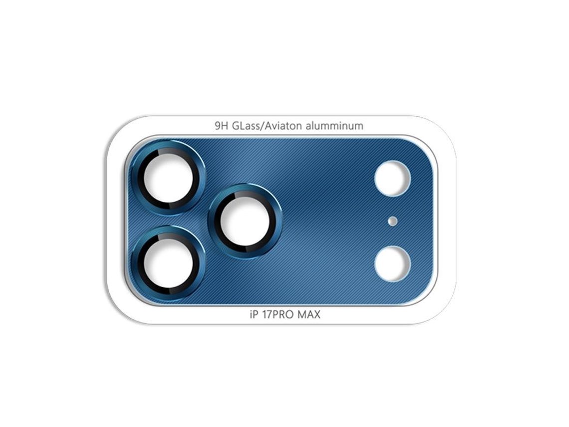 A Película Metálica Para Lentes É Adequada Paraiphone 17 Pro Azul Escuro Com Padrão De Cd