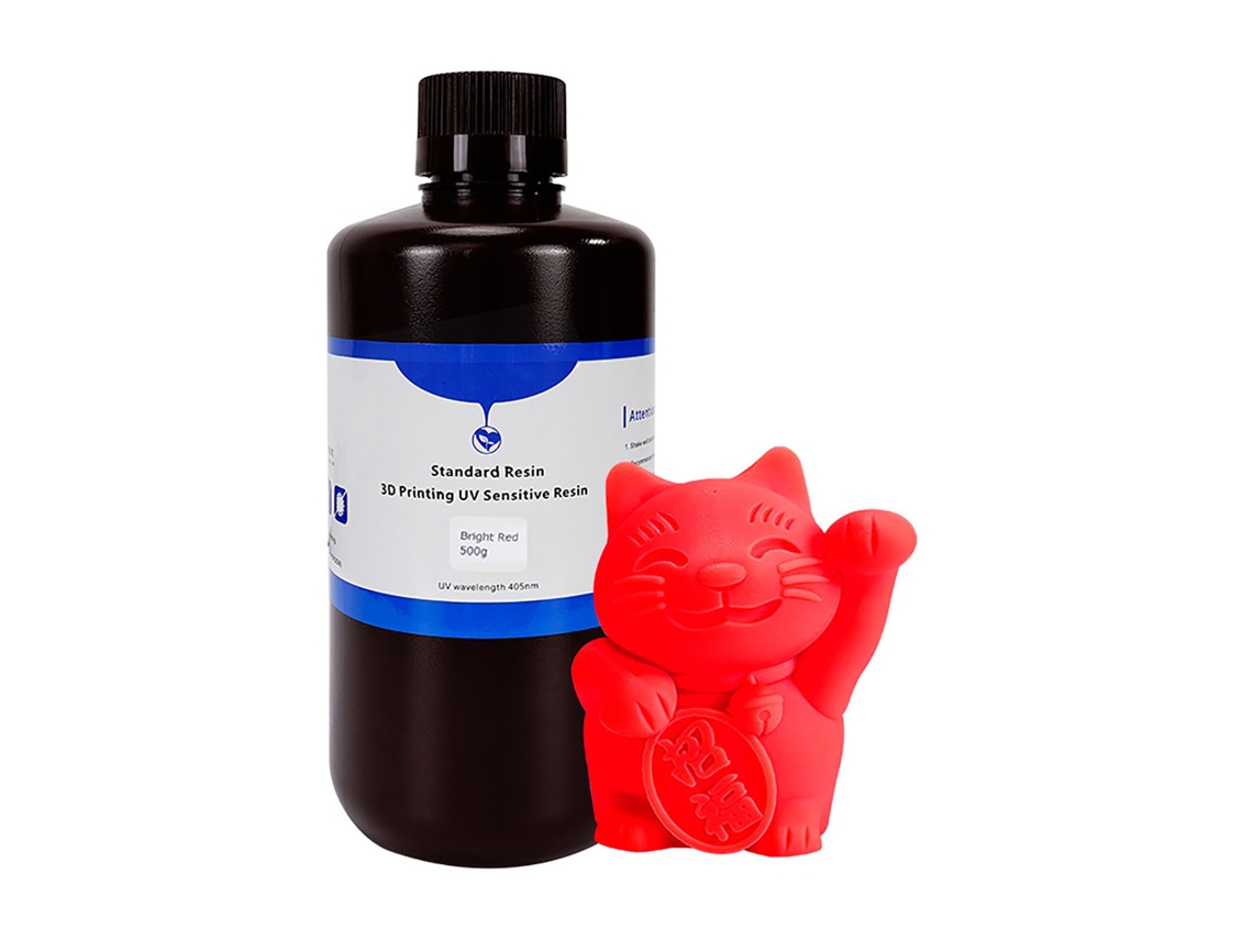 Resina Fotopolimérica para Impressora 3d UV Curing Alta Dureza Toughness 500g Vermelha