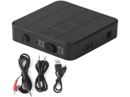 Transmissor/receptor Bluetooth Yizhood Kn321 2 Em 1 Tv/pc/carro Preto