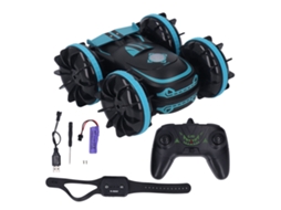 Carro De Stunts Rc Anfíbio Impermeável Com Sensor De Gestos 4wd 360° Rotação 2.4ghz Azul