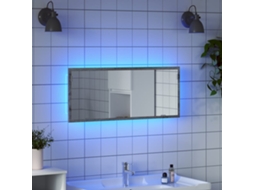 Vidaxl Espelho De Casa De Banho C/ Led Deriv. Madeira Cinzento Sonoma