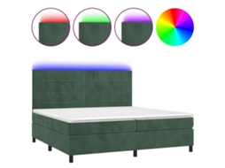 Box Spring Bed, Box Spring Beds Vidaxl Verde Veludo (200 X 200 Cm)