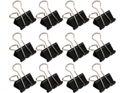Clips De Metal Nuobesty 51mm Na Cor Preta, 48 Peças Com Design De Ponta Larga, Reutilizáveis Uso Escolar E