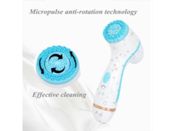 Massageador Facial 3 em 1, Escova de Limpeza Elétrica Silicone com Rotação GOKOCO