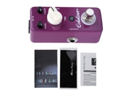 Pedal de Efeitos de Delay e Distorção com Carcaça Totalmente Metálica, Acessório para Guitarra Elétrica AQUAFORGE