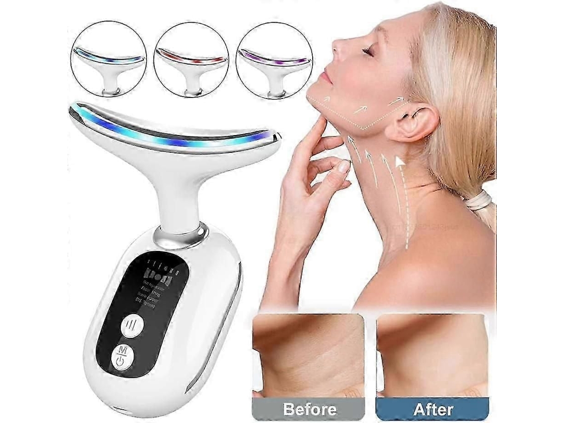 Aparelho Facial de Rejuvenescimento da Pele 2025, Massageador Beleza para Rosto e Pescoço, Po Rtátil Cuidados com a Pel GOKOCO