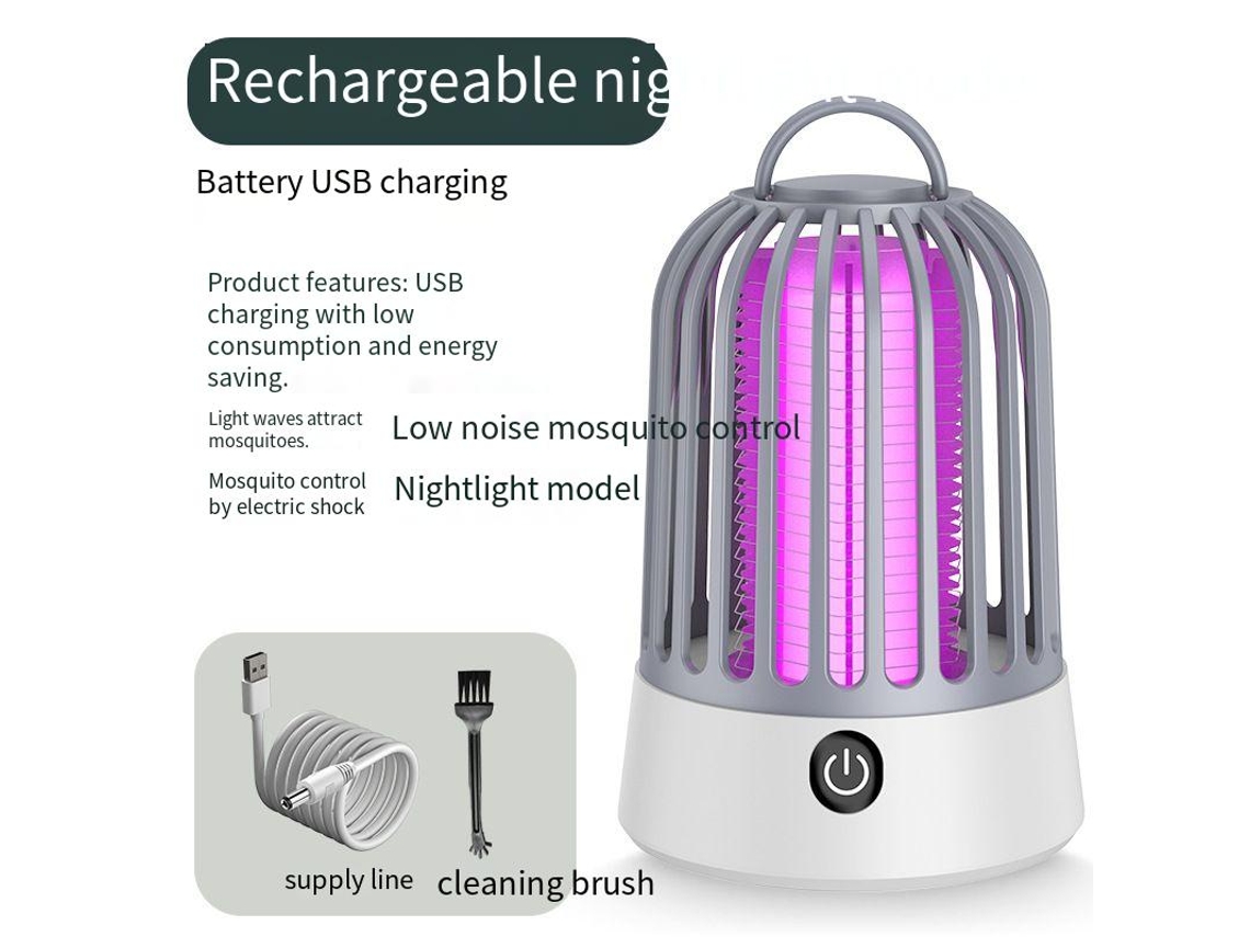 Repelente de Mosquitos Led Recarregável Ultrassilencioso Cinza BRILVIBERA