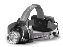 Farol Recarregável Usb para Acampamento e Corrida Inclui Lanterna de Farol Preta BISBISOUS VIGA EUROPE