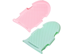 Conjunto De 2 Escovas Silicone Multiuso Para O Corpo, Tamanho Médio, Esfoliação Suave, Massagem, Para Meninos, Meninas E
