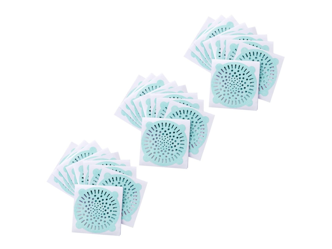 Conjunto De 3 Adesivos Descartáveis Para Filtros De Cabelo Em Pias E Ralos.