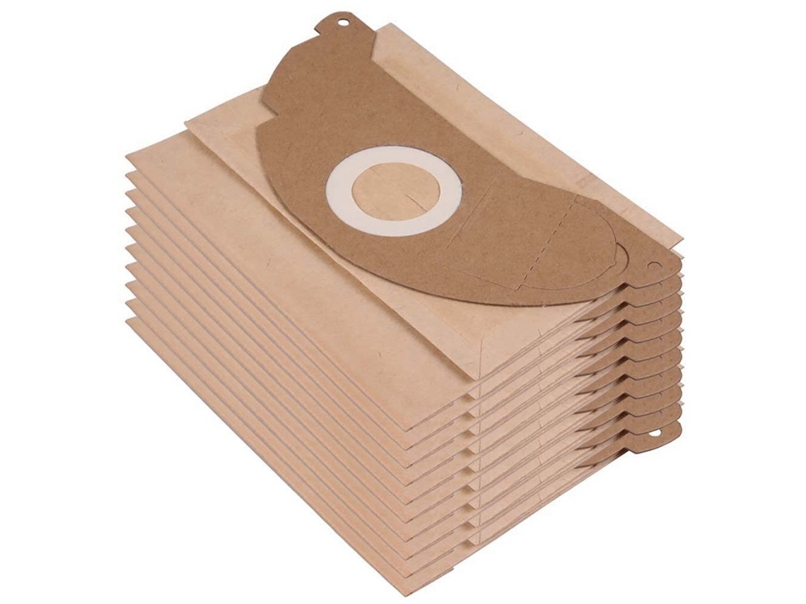 10 Sacos De Papel Para Aspirador De Pó Kärcher 6.904 322.0 Mv2 Wd2 A2003 A2004 Compatíveis Tuotuo
