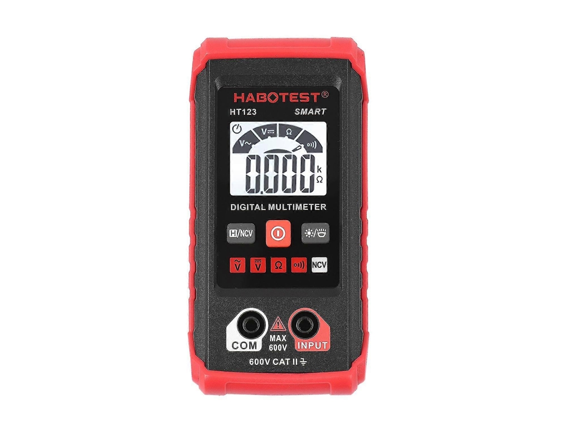 Lurelia Multímetro Digital, Ht123, 600 V, 610 V, 600 Kv, True Rms, Ncv, Alcance Automático, Luz De Fundo Para Tensão, Corrente E Resistência Ref. 342