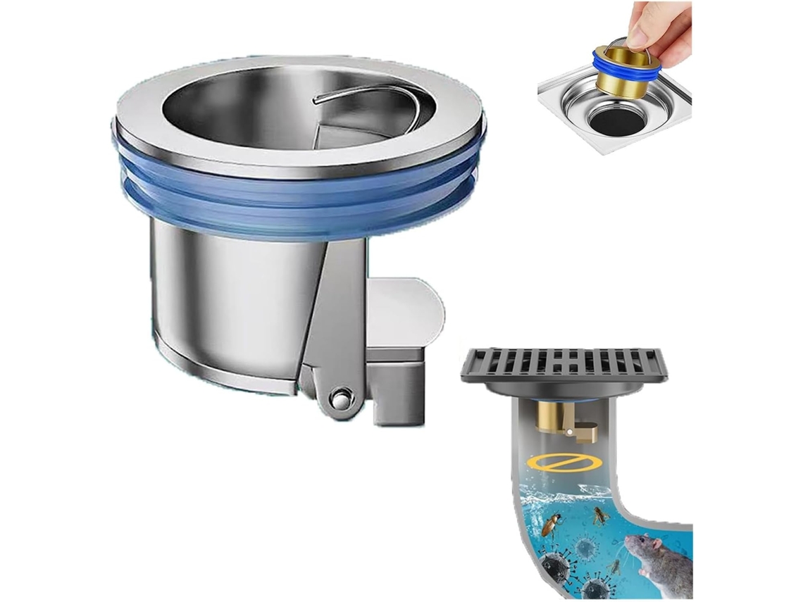 Ralo de Piso para Chuveiro, antirretorno, anti odor AQUAFORGE