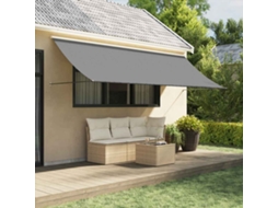 Vidaxl Toldo Retrátil 400x150 Cm Tecido E Aço Antracite