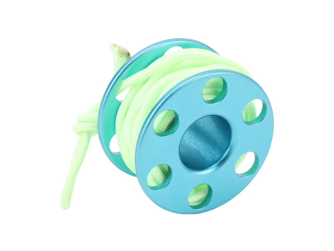 Pendente Mini Bobina de Alumínio com Corda Luminosa Verde | S/MARCA