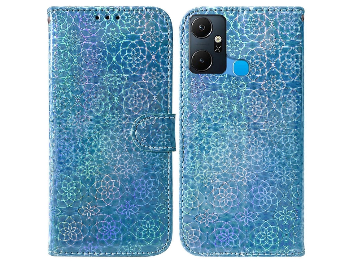 Capa De Couro Colorida Com Fivela Magnética Para Infinix Smart 6 Plus