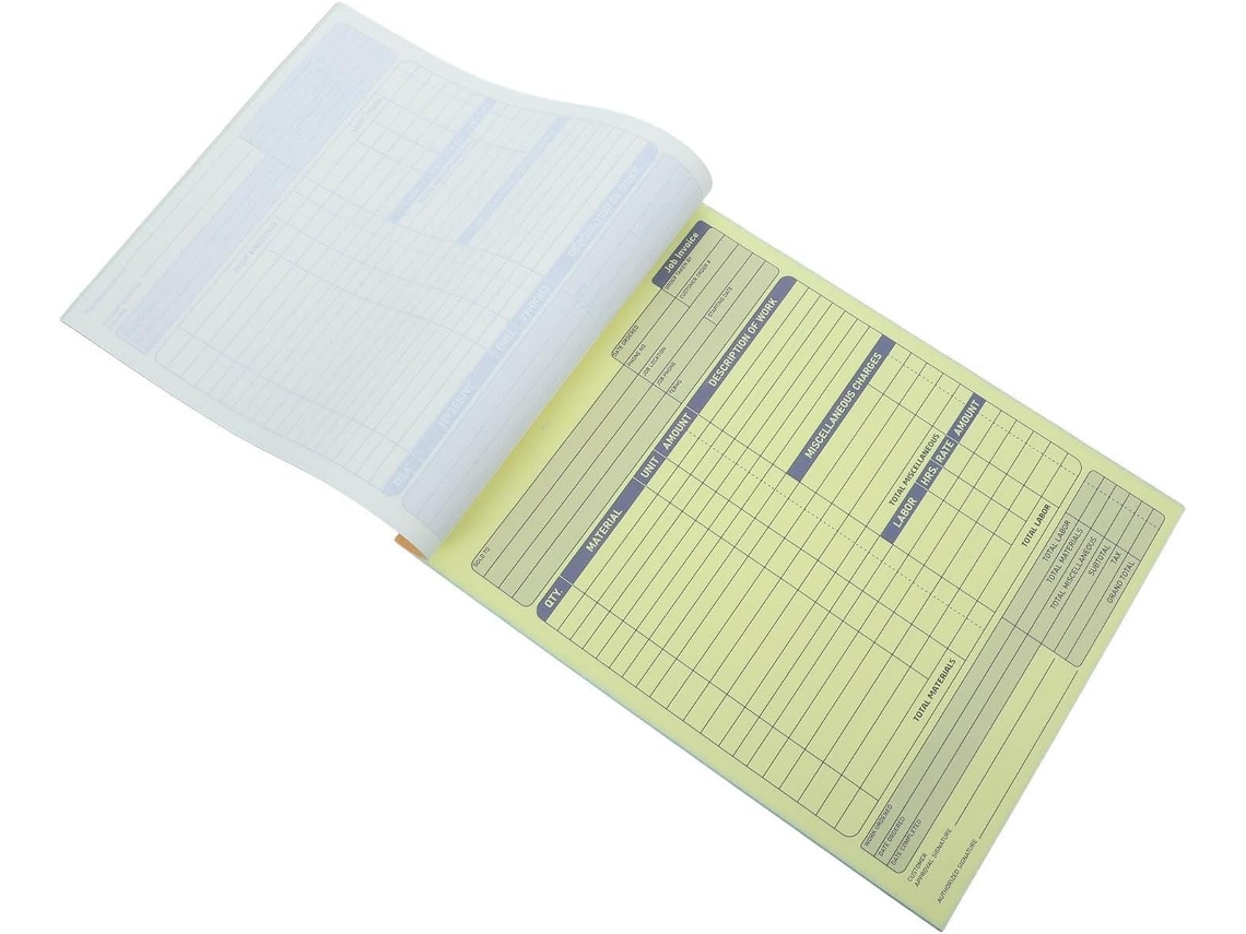 Magiclulu Carnet De Commande Duplicata En Papier Design Multi-part Perforations Factures Claires Et Models