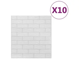Conjunto 10 Adesivo de parede VIDAXL Branco PE foam