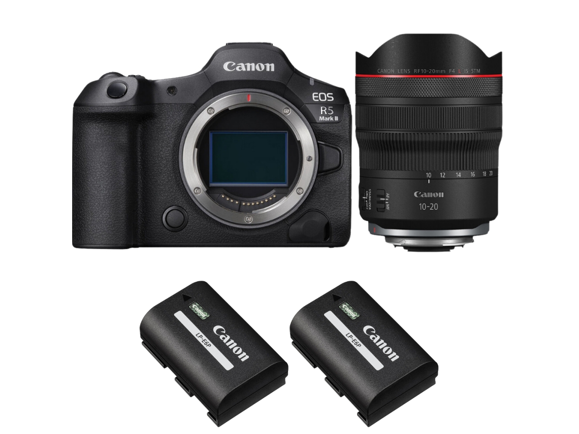 Eos R5 Mark Ii + Rf 10 20mm F/4 L Is Stm + 2 Canon Lp e6p + Ebook “20 Dicas para Fotos Que Impressionam” CANON