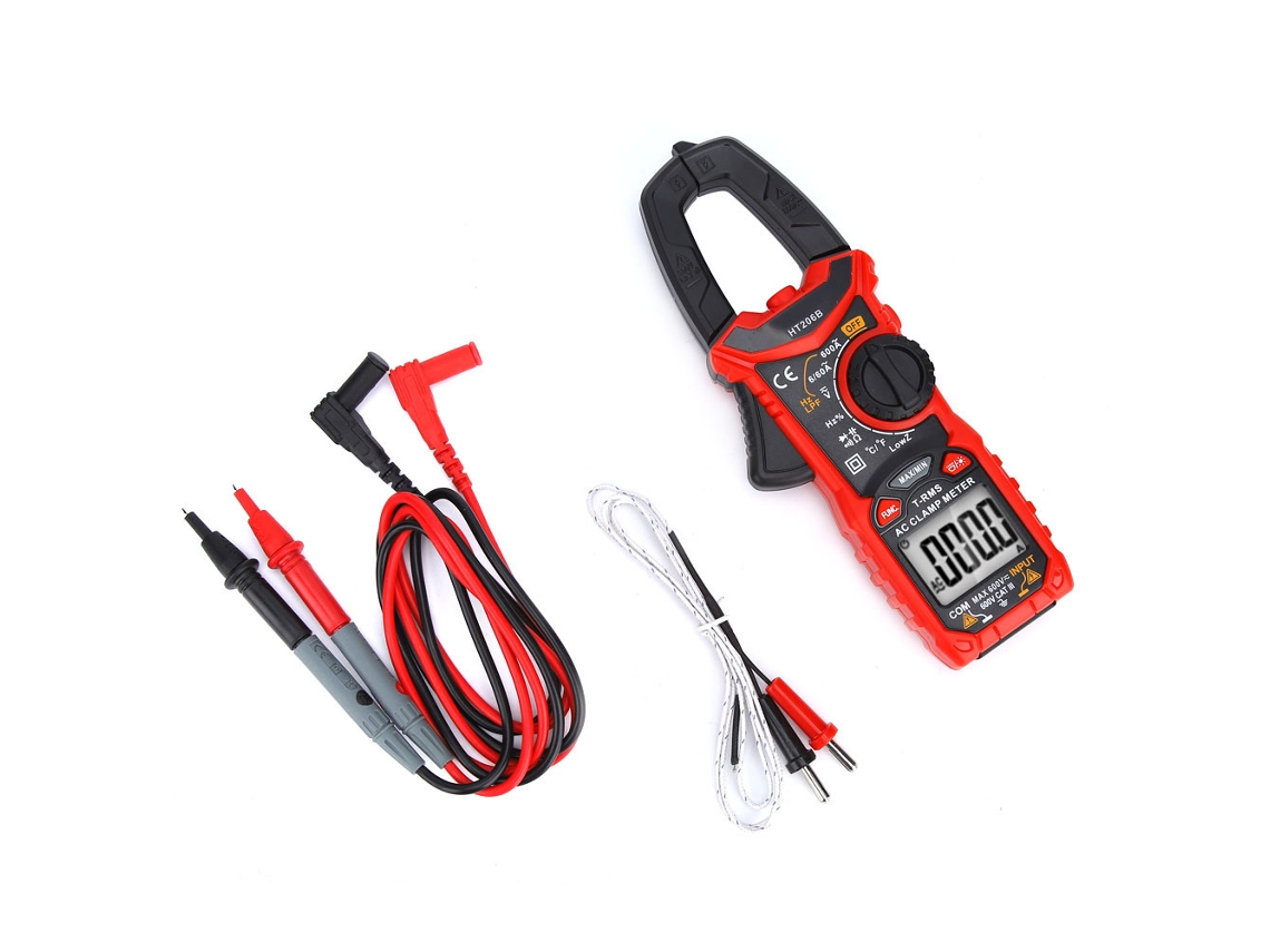 Pinza Amperimétrica Digital Mini Ht206b Para Voltaje Corriente Ac/dc Resistencia