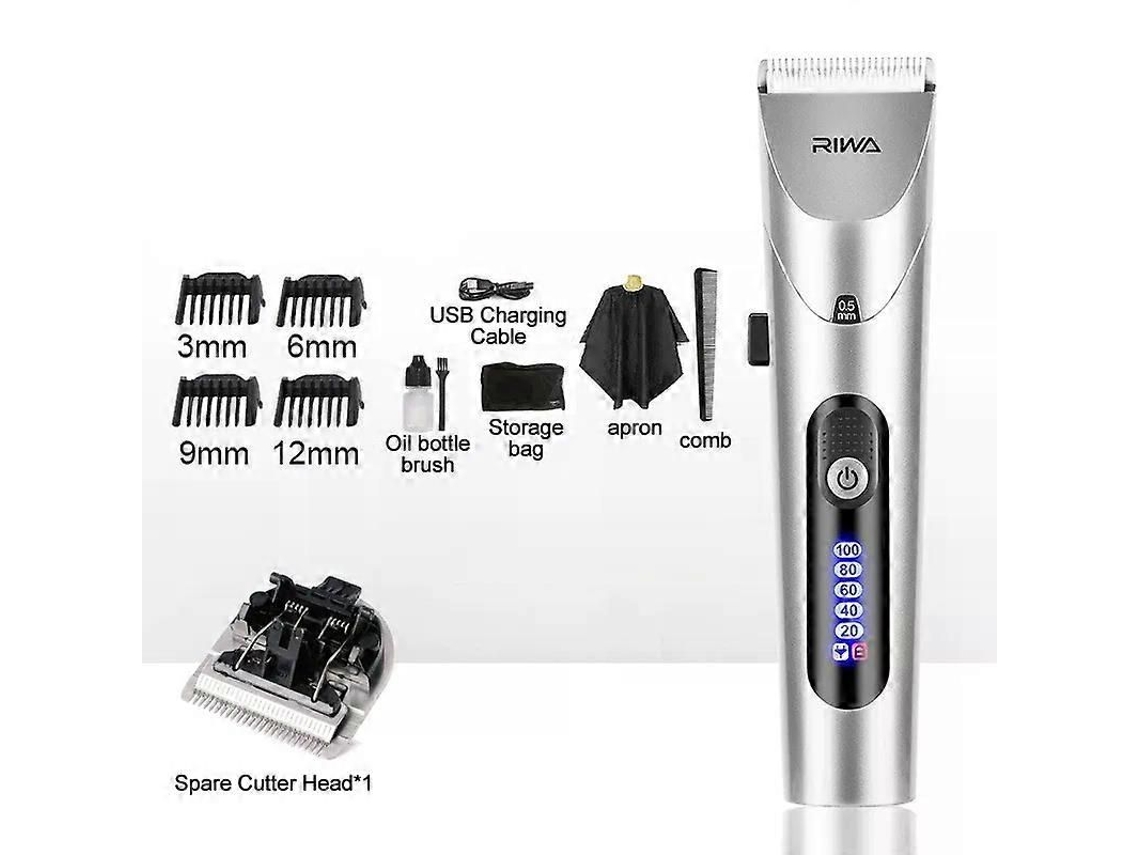 Aparador De Cabelo Elétrico Profissional Para Homens Com Tela Led Lavável Recarregável Para Homens Cabeça De Aço De Forte Potência