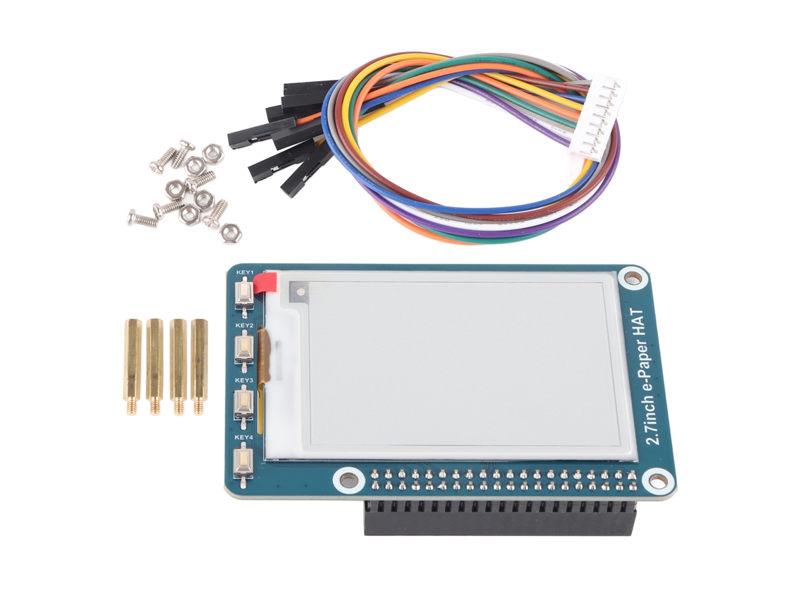 Módulo De Tinta Eletrônica Hat De 2,7 Polegadas, Placa De Exibição De 2 Cores Para Raspberry Pi/arduino Aquaforge