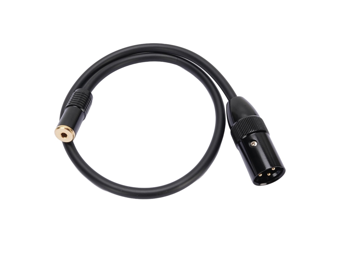 Adaptador de Cabo Fêmea 3.5mm para Xlr com conector dourado
