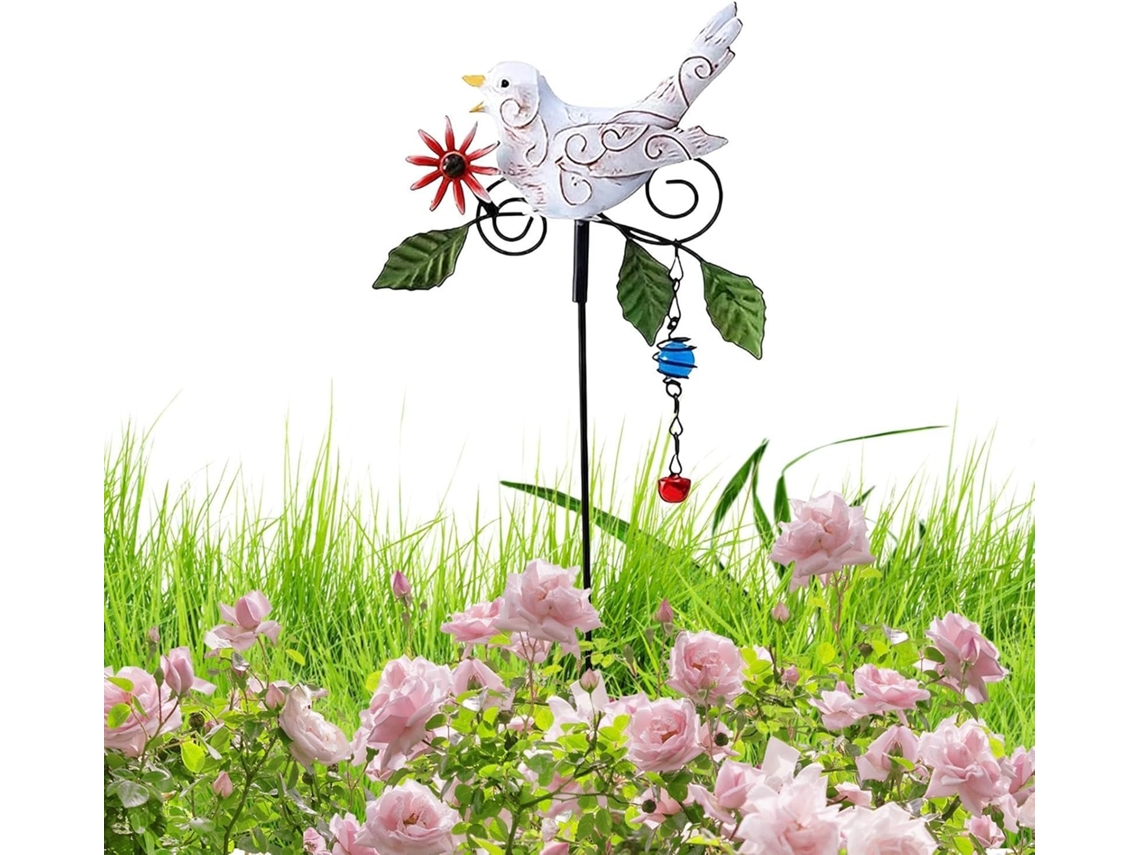 Estaca de Metal Decorativa em Formato de Pássaro para Jardim, para Vasos, Casas de Campo, Primavera, Natureza, CHABERLU