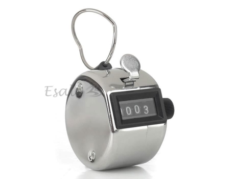 Contador mecânico Zisonix de 4 dígitos, 0-9999, multiesportivo, cinza