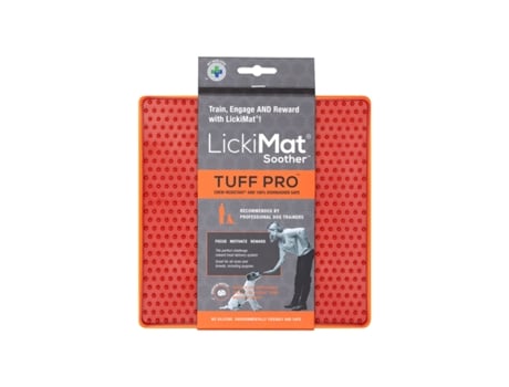 Comedouro para cães Lickimat Laranja Polipropileno TPR