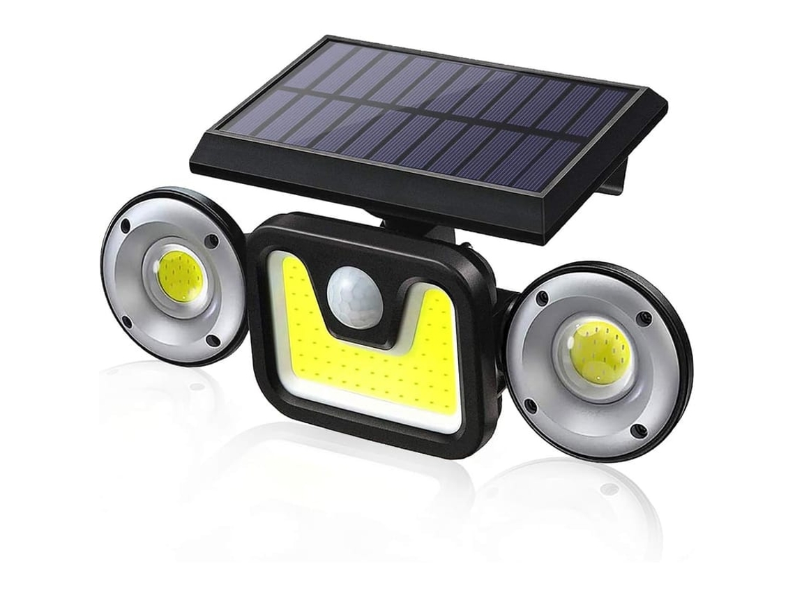 Luz De Segurança Solar Externa Com Sensor De Movimento Ip65 A Prova D'água Luminária Rotativa