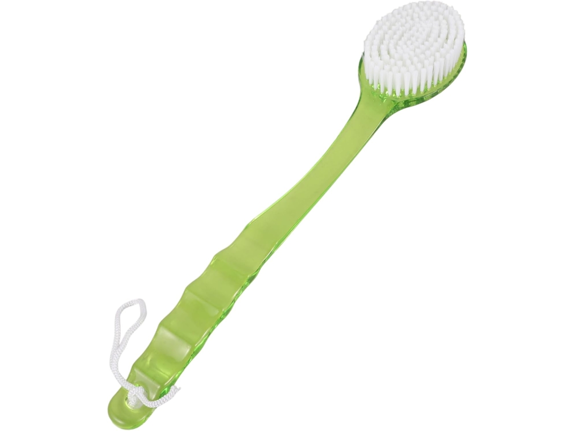 Escova De Banho Com Esfoliante 1 Unidade, Prática Para Limpeza E Massagem Corporal Relaxante, Verde