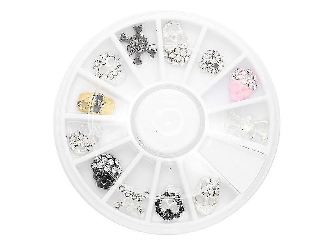 12 Pçs/caixa de Strass Decoração Caveira para Unhas YUNZII