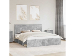 Vidaxl Estrutura Da Cama Com Cabeceira Concreto 180 X 200 Cm