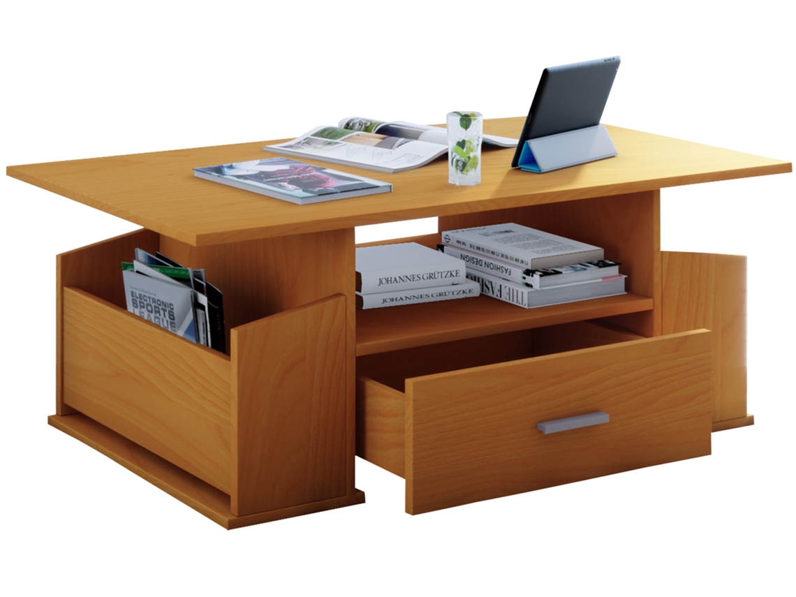Mesa De Sofá Junata Mesa De Centro Gaveta Vcm