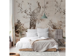 Papel de Parede ARTGEIST Peacocks in Delicate Beige (450x315)