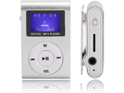 2026 reprodutor de Música Mp3 Portátil Mini com Tela Lcd e Clip Esportivo Suporta Cartão de Memória Prata