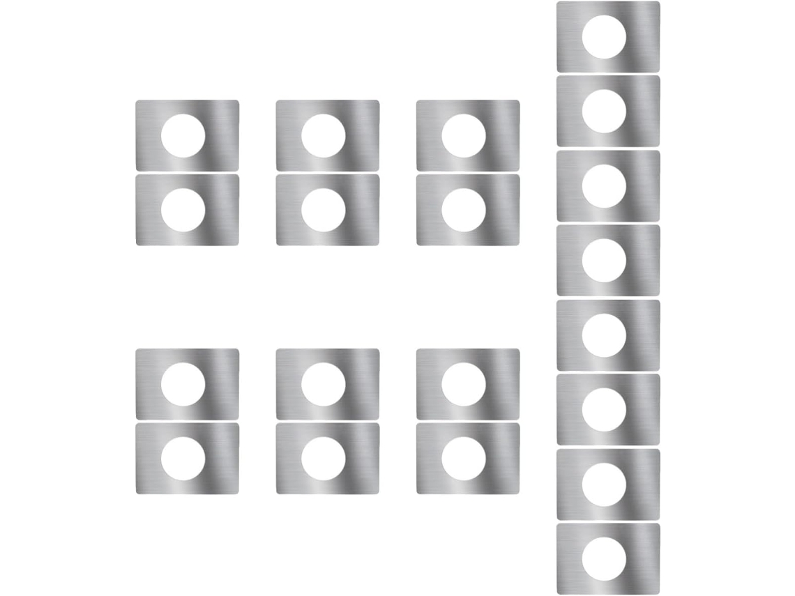 Kit Com 10 Placas De Travamento Para Porta Em Aço Inoxidável (2 X 10).