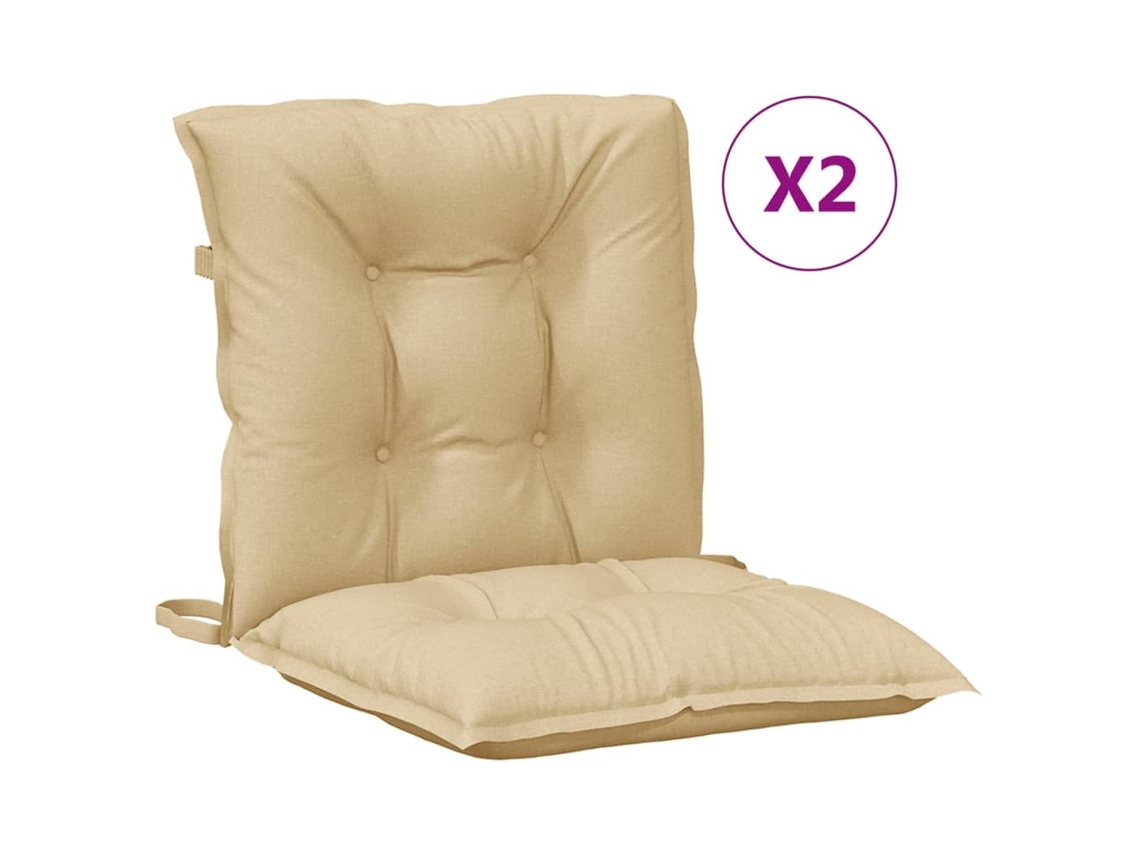 Lowback Chair Cushion, Lowback Chair Cushions Vidaxl Bege Tecido (100 X 50 X 7 Cm)