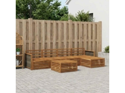 Vidaxl Conjunto De Sofás Para Exterior 6 Pcs Natural