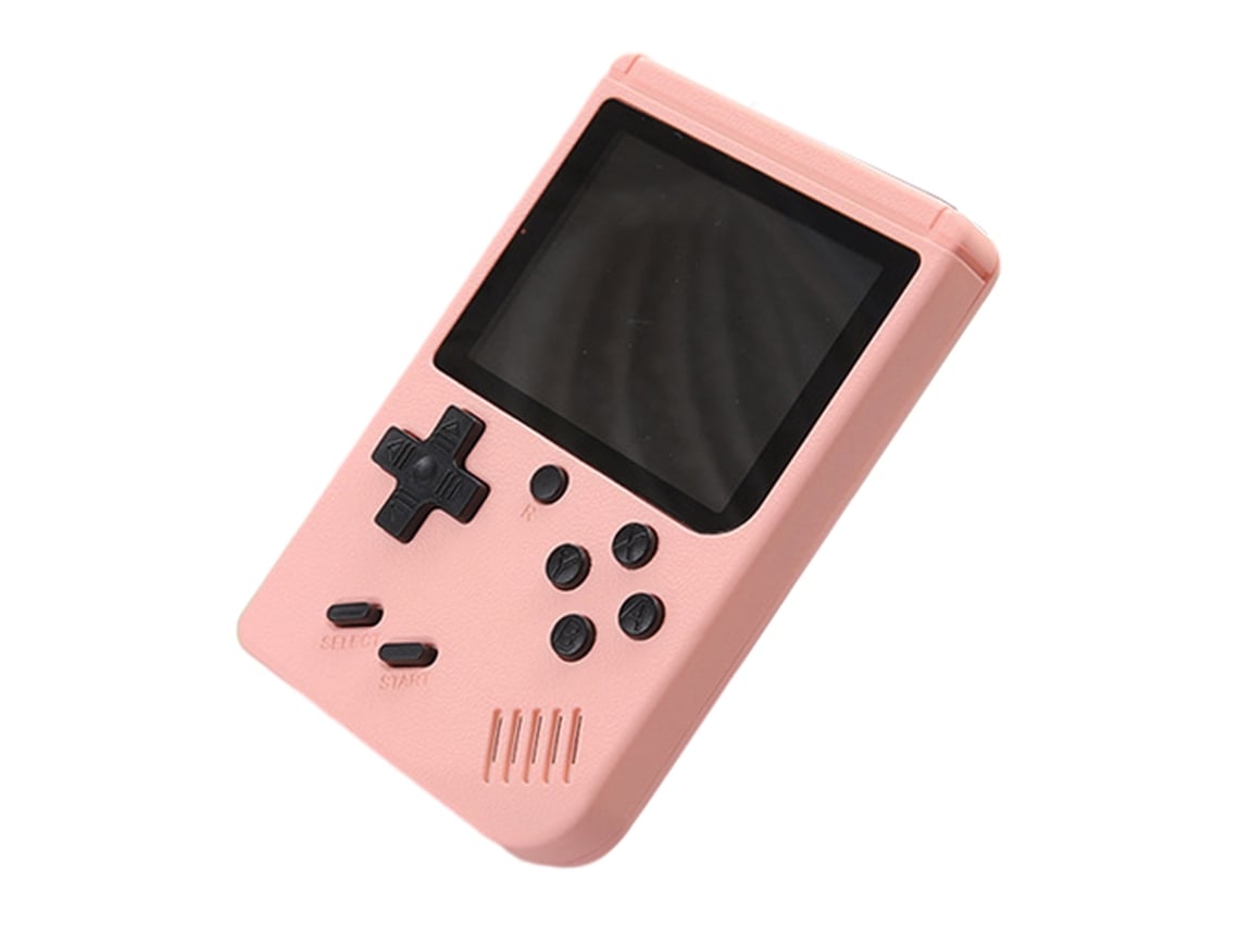 Console de jogos portátil retrô clássico Slowmoose 400/500/800 em 1 com tela de 3 polegadas rosa