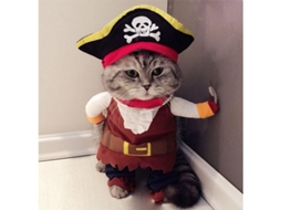 2026 traje de Pirata para Gato, Talla L, para Halloween, Navidad, Fiesta, Cosplay, Ropa Ligera Y Cómoda